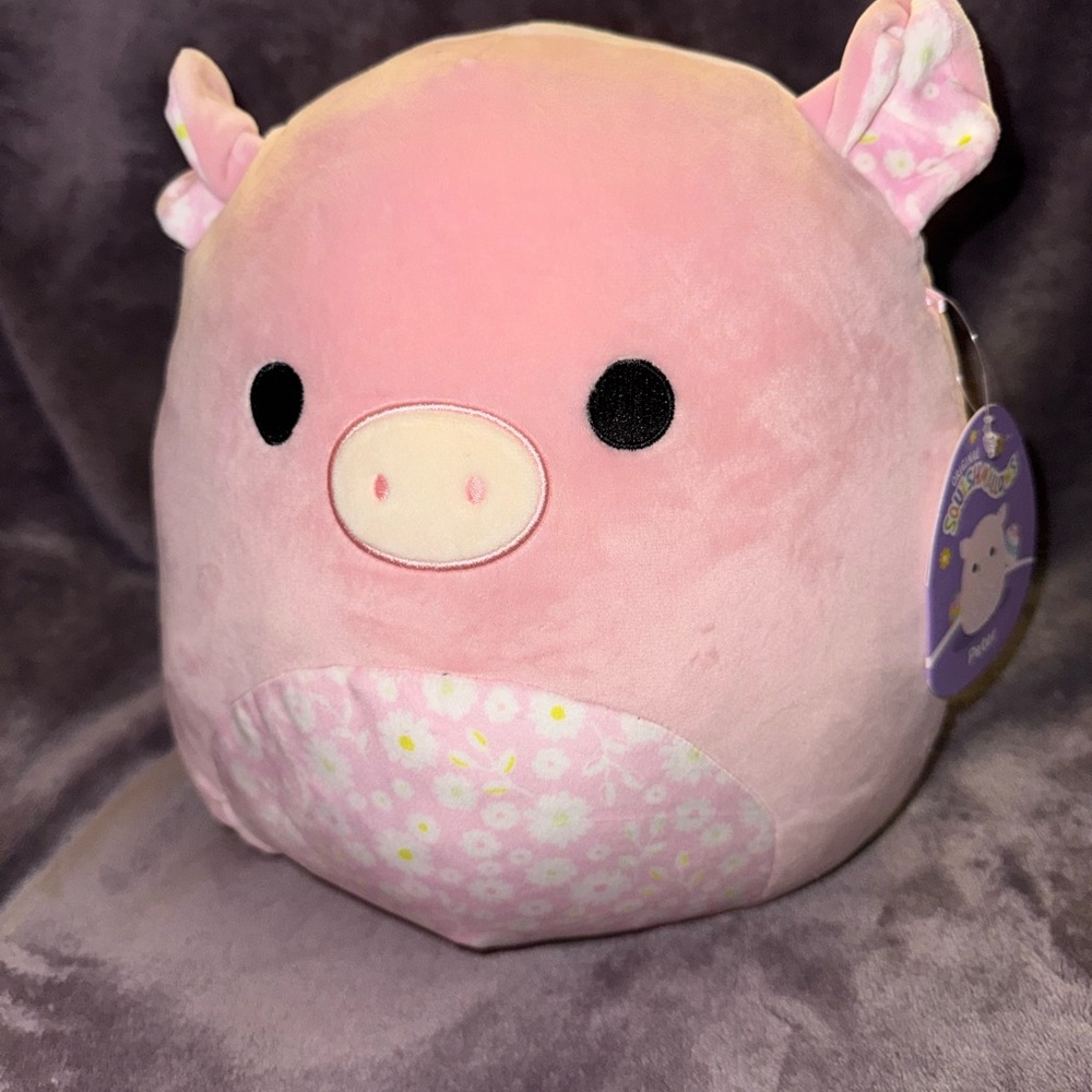 Easter Squishmallow Peter the pig 11 inch Pink Floral